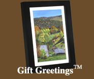 Image of a framed Gift Greetings depicting the Autumn in the Valley print