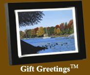 Image of a framed Gift Greetings depicting the Fall at Keeney Cove print