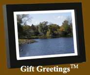 Image of a framed Gift Greetings depicting the Peace and Quiet print