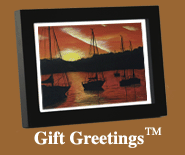 Image of a framed Gift Greetings depicting the Red Sky at Night print