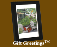 Image of a framed Gift Greetings depicting the Restful Retreat print