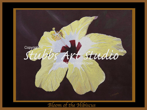 This is the enlarged image of the Bloom of the Hibiscus Fine Art Print
