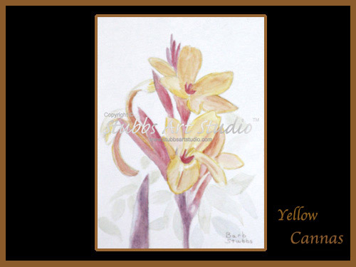 This is the enlarged image of the Yellow Canas Fine Art Print
